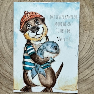 Postkarte plattdeutsch Otter