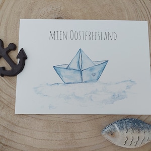 Grußkarte auf Plattdeutsch "Mien Oostfreesland"