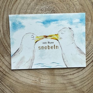 Postkarte plattdeutsch Möwen
