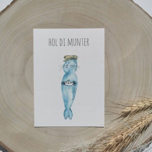 Postkarte plattdeutsch hol di munter