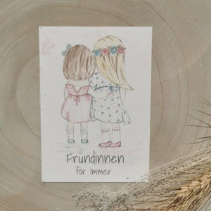 Grußkarte "Fründinnen för immer"