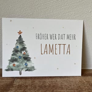 Postkarte Plattdeutsch Lametta