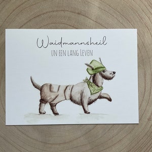 Dackel Postkarte