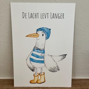 Postkarte de lacht leevt langer
