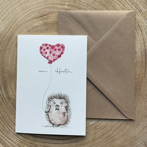 Klappkarte von Herzen/ plattdeutsch van Harten