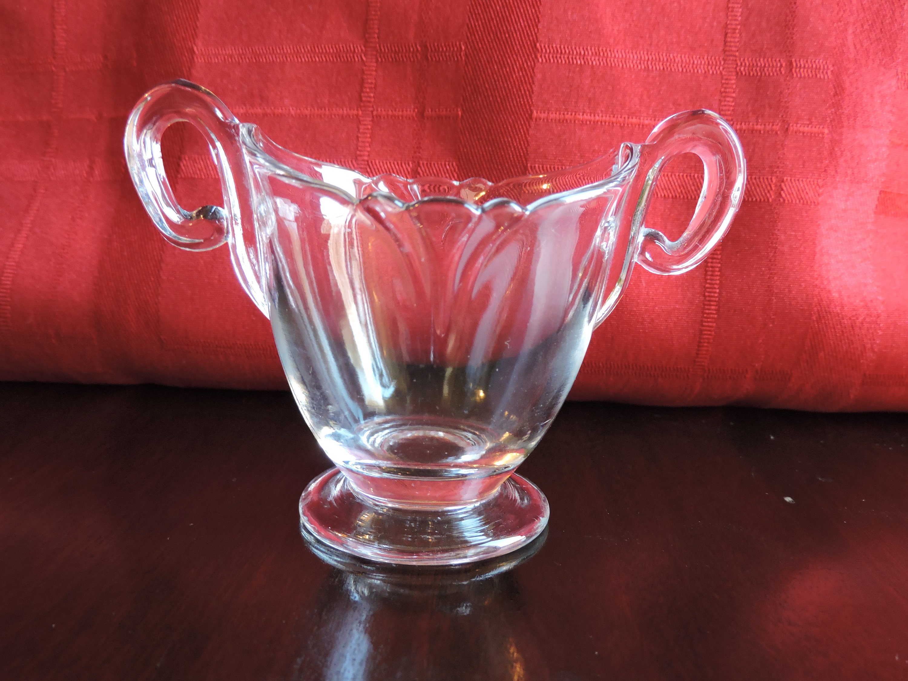 Heisey Glass Co. Sugar & Creamer Set Empress Clear Circa Etsy