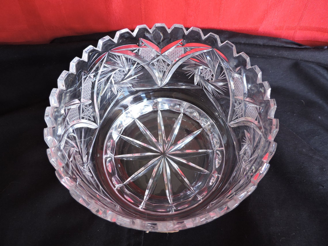 Vtg. Imperlux Co. 24 Lead Crystal Bowl Made In Germany Etsy