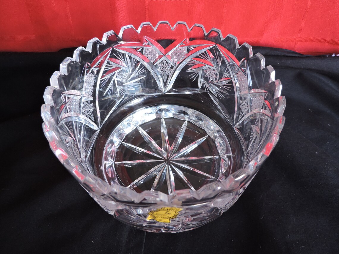 Vtg. Imperlux Co. 24 Lead Crystal Bowl Made In Germany Etsy
