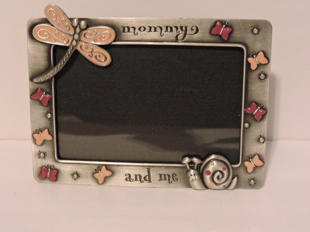 Mommy and Me Picture Frame Butterflies Rhinestones Etsy