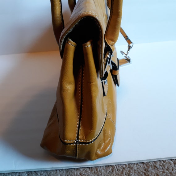 Giani Bernini Leather Brown Crossbody Bag Purse Glazed Cognac Genuine  Leather!