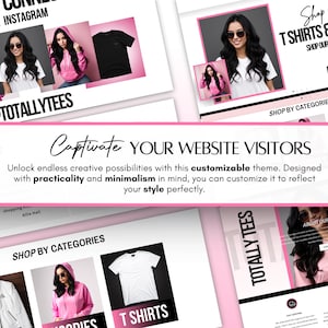 May include: Website design featuring a pink and white color scheme. The design showcases t-shirts and hoodies, with the text "Shop Now T Shirts & Hoodies". The text "@TOTALLYTEES" is also visible.