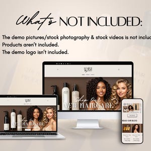 Shopify Theme Hair | Shopify website template for hair businesses | Editable Shopify website theme image 7