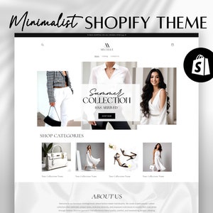 Shopify Theme | Clean White Shopify Website Template | Ecommerce Website Theme