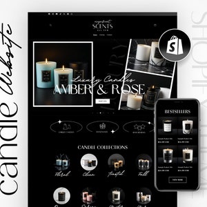 Shopify Theme Template For Candle Businesses | Luxury Shopify Website Template | Editable Shopify Theme