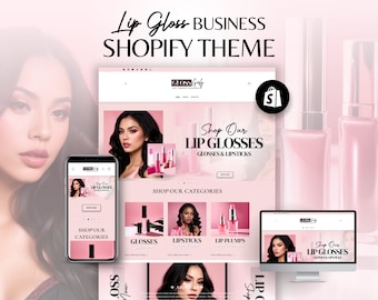 Lip Gloss Shopify Website | Shopify Website Template For Lip Gloss & Makeup Businesses