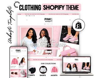 Shopify theme template, clothing Shopify website template, boutique Shopify theme template, ecommerce website template