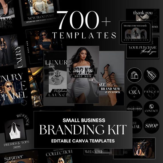 700+ Business Branding Templates | diy branding kit, business branding kit, entrepreneur template package, social media branding bundle