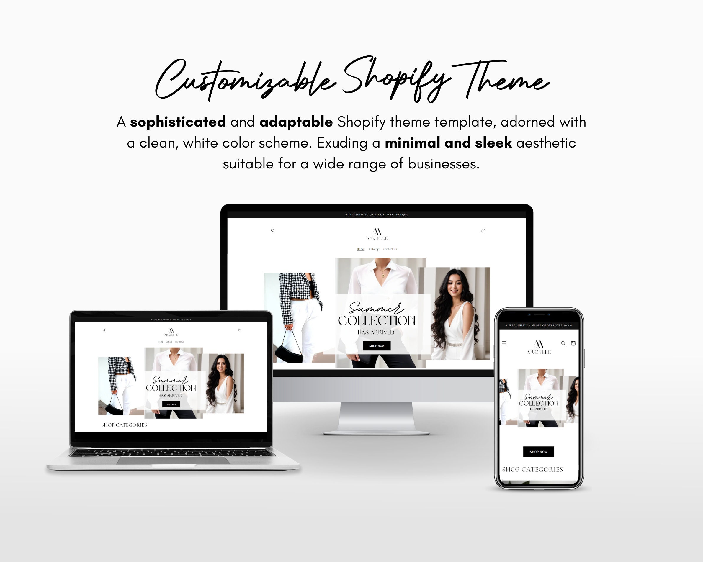 Shopify Theme | Clean White Shopify Website Template | Ecommerce ...