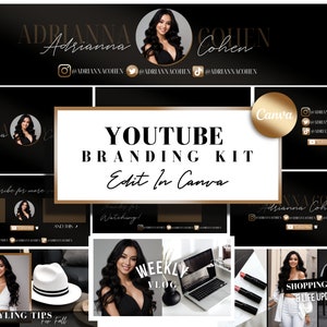 YouTube Branding Kit | Bearbeitbare Banner, Intros, Outros & Miniaturvorlagen | Canva Vorlagen