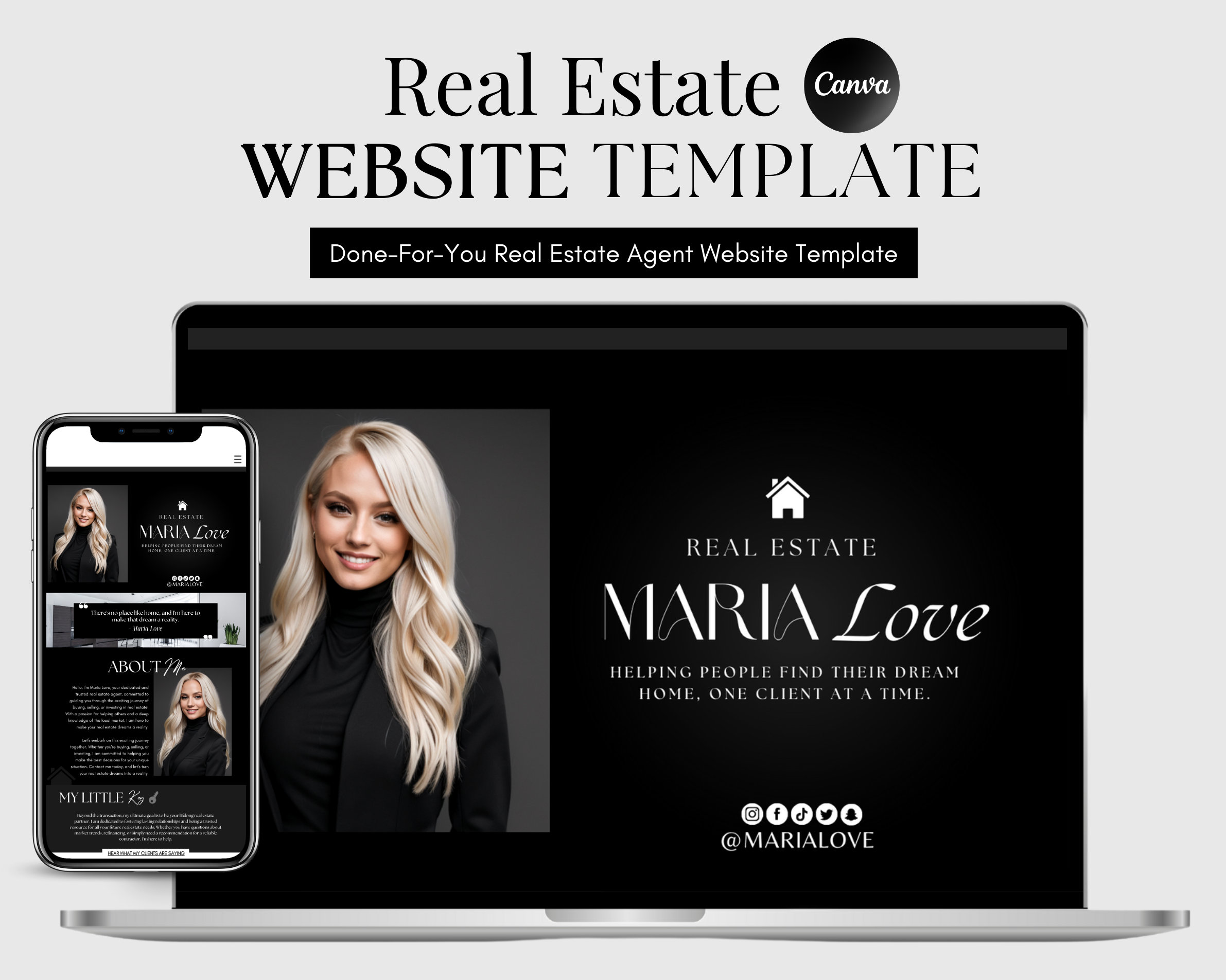 Real Estate Canva Website | Canva Website For Real Estate Agents & Businesses | Real Estate Marketing | Real Estate Website