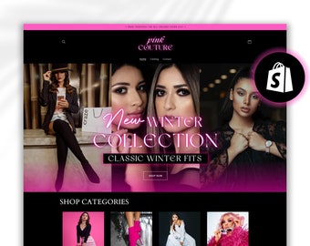 Shopify Theme Neon Pink | Shopify Website Template For Most Business Types | Ecommerce Website Theme