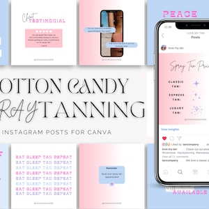 Spray Tan Instagram Canva Templates, 21 Spray Tan Posts, Tanning Instagram Posts, Spray Tan Business, Spray Tan Forms, Pink Instagram