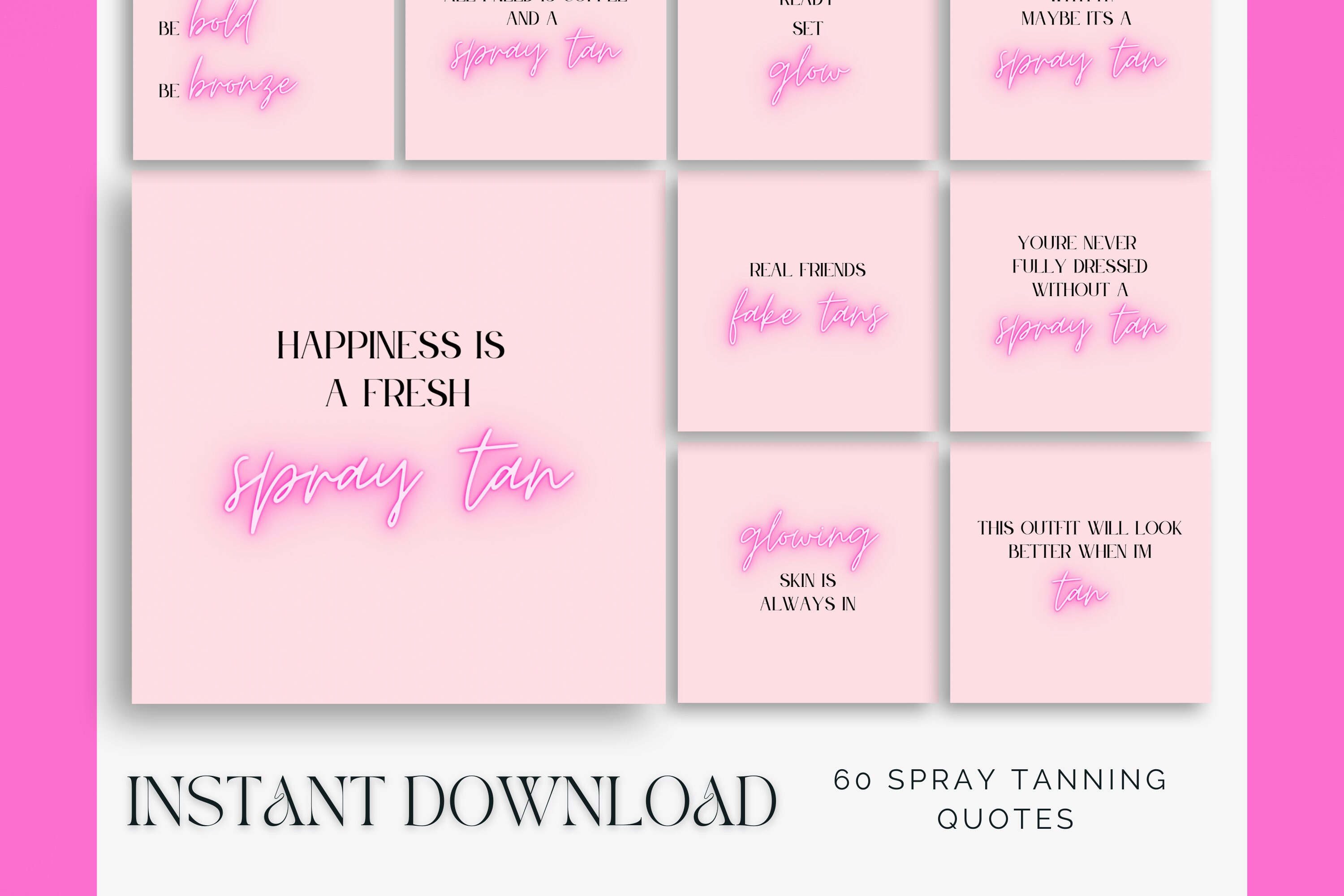 Spray Tan Posts Spray Tan Instagram Posts, Spray Tan Quotes, Spray Tan Canva Template ...