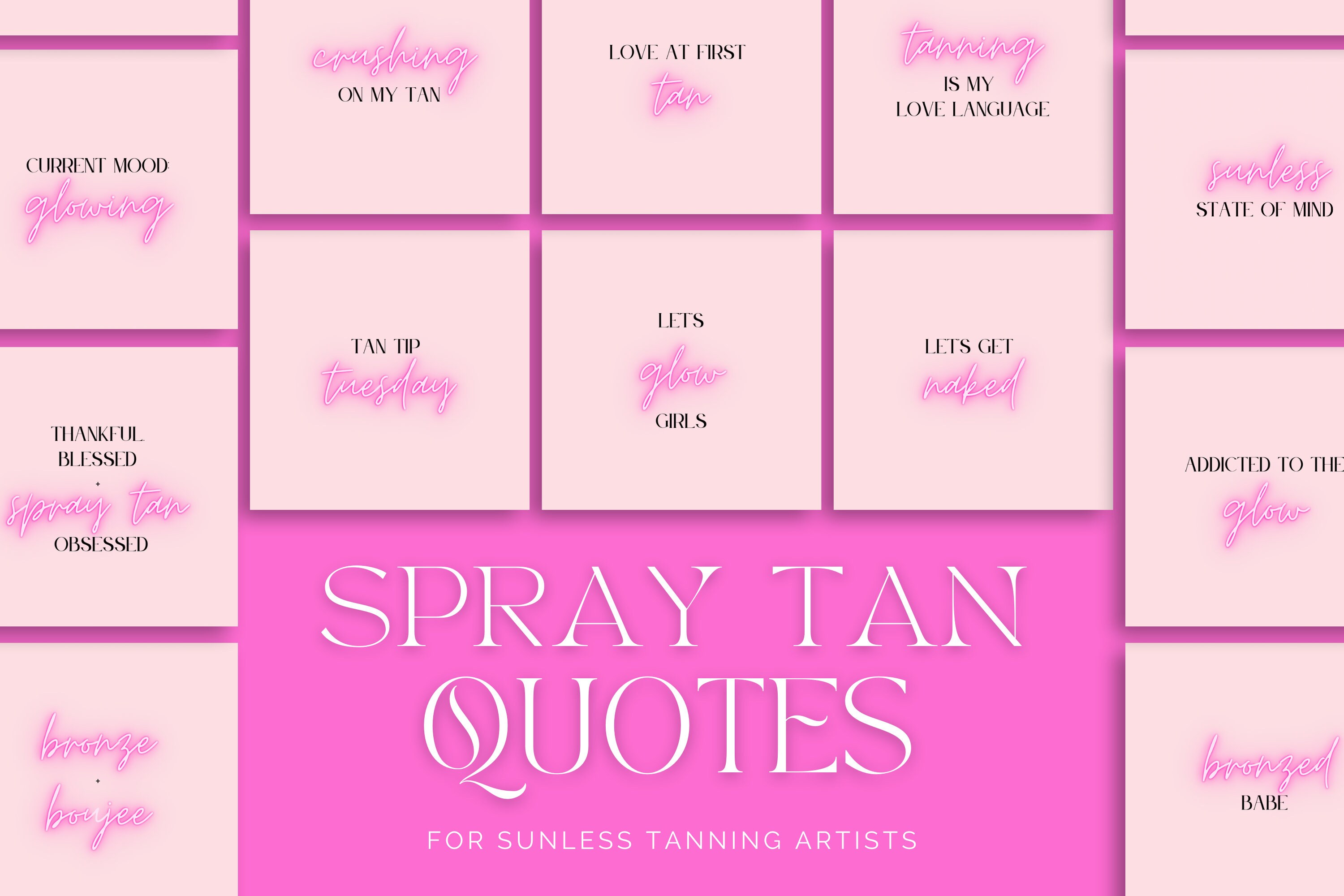 Spray Tan Posts Spray Tan Instagram Posts, Spray Tan Quotes, Spray Tan Canva Template ...