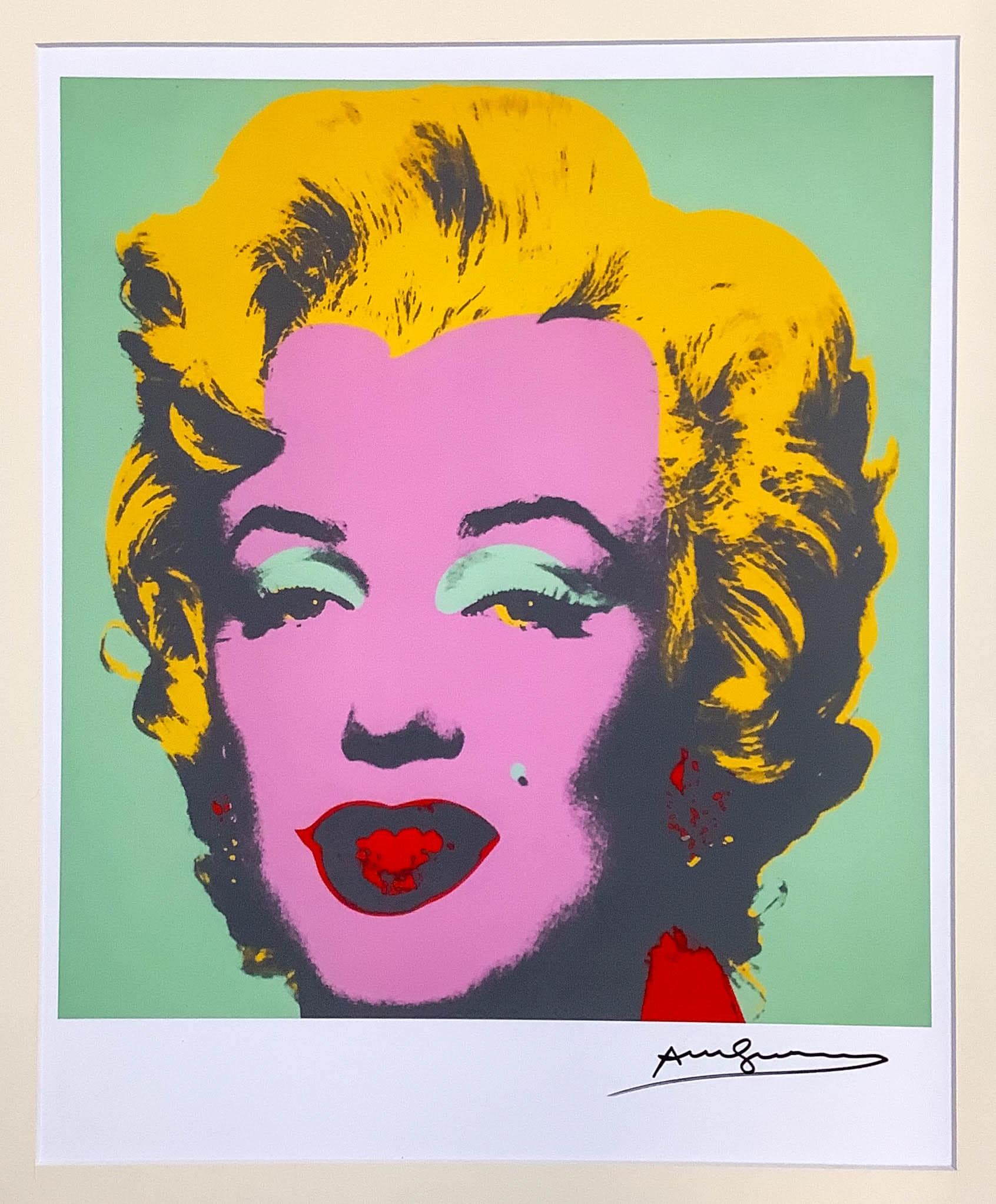 Marilyn Monroe Andy Warhol 1970 Offset Lithograph Hand Signed marilyn-monroe-andy-warhol-1970-offset-lithograph-hand-signed