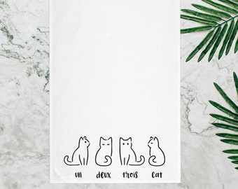 Funny Kitchen Towel, Cat Lover Gift, Cat Tea Towel, Cat Dish Towel, Cat Kitchen Towel,  Cute Cat Towel, Funny Cat Lovers Flour Sack Towel