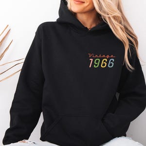 1966 Birthday Hoodie, 60th Birthday Gift, Dad Birthday Hoodie, Born In 1966, 60th Birthday Gift, 60th Birthday Party, Mum Birthday Hoodie Bild 3