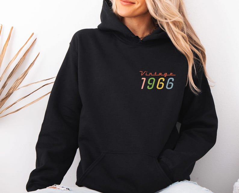 1966 Birthday Hoodie, 60th Birthday Gift, Dad Birthday Hoodie, Born In 1966, 60th Birthday Gift, 60th Birthday Party, Mum Birthday Hoodie Bild 3