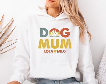 Dog Mum Hoodie, Mothers Day Hoodie, Custom Dog Owner Gift, Dog Walking Hoodie, Dog Lover Hoodie, Personalised Dog Hoodie, Dog Mom Hoodie