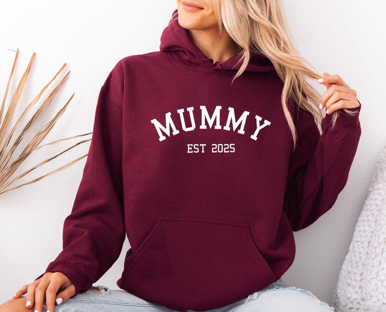 New Mummy Hoodie, New Mama Pullover, Mothers Day Hoodie, Mum To Be Gift, Mom Birthday Hoodie, Custom Mummy Hoodie, Baby Announcement Hoodie Bild 6