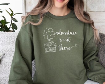 Adventure Sweatshirt, Camping Gifts,  National Park Sweater, Camp Lover Gift, Travel Lovers Gift, Up Balloon Crewneck, Family Camping Gifts