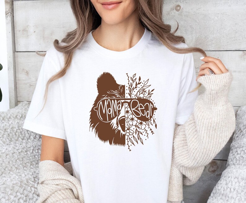 Mama Bear Tshirt, Mothers Day Shirt, Funny Mum Shirt, Mum Life T shirt, New Mommy Gift, Mum Birthday Gift, Mummy T shirt, Cute Mama T-shirt image 3