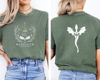 Comfort Colors® Basgiath Shirt, Basgiath War College T-Shirt, Drachenreiter T-Shirt, Buch-Liebhaber Geschenk, Fantasy-Buch Geschenk, Bücherwurm Geschenk Tshirt