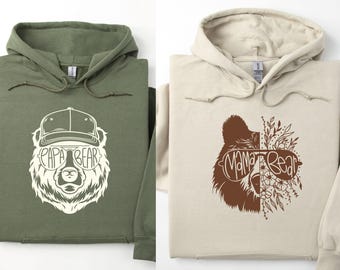 Mama and Dad Bear Hoodie, Mama Bear Hoodie, Papa Bear Hoodie, Mothers Day Hoodie, Fathers Day Hoodie, Mum Life Hoodie, Funny Dad Hoodie