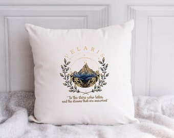 Book Lover Cushion, Velaris Cushion, Acotar Velaris, Bookish Gift, Night Court Symbol, Reading Cushion, Book Lover Gift, Bookish Gift