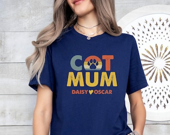 Cat Mum T-shirt, Mothers Day Shirt, Cat Lover Gift, Personalised Cat, Cat Mum Gifts, Cat Owner Gift, Cat Lovers Gift, Custom Cat T shirt