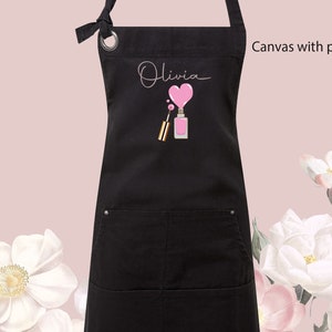 Nail Tech Apron, Nail Technician Gift, Personalised Apron, Custom Apron, Hair Stylist Gift, Esthetician Apron, Apron With Pocket, Name Apron