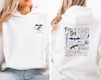 Dragon Rider Hoodie, Fourth Wing Pullover, Basgiath War College, Violet Sorrengail Gift, Book Lovers Gift, Bookish Gift Hoodie, Fly Or Die