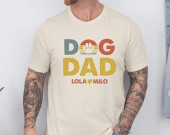 Custom Dog Dad T-shirt, Fathers Day Shirt, Dog Father Shirt, Personalised Dog Owner Gift, Dog Lover Gift, Father's Day Gift
