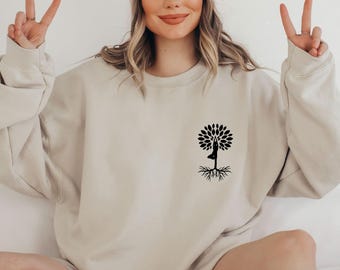 Yoga Sweatshirt, Meditation Sweater, Yoga Tree Jumper, Cute Yoga Gift, Workout Jumper, Spiritual Gift, Yoga Sweater, Gym Sweatshirt