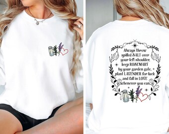 Witchy Sweatshirt, Practical Magic,  Halloween Sweatshirt, Witch Sweatshirt, Rosemary Salt, Lavender Love, Movie Sweater, Witchy Gifts