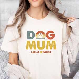 Dog Mum T-shirt, Mothers Day Shirt, Custom Dog Gift, Dog Owner T shirt, Dog Lovers Gift, Dog Walking Gift, Personalised Dog Tee image 5