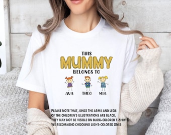 This Mummy Belongs Shirt, Mothers Day Tshirt, Custom Mum Shirt, Personalised Mum, Cute Mama T-shirt, Mum Birthday Gift, Mummy To Be Tee