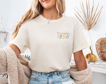 1996 Birthday Shirt, 30th Birthday T-shirt, Women 1996 , Born in 1996 Tshirt, Birthday Party Tee, 30th Tee, Birthday Tee, Vintage Birthday