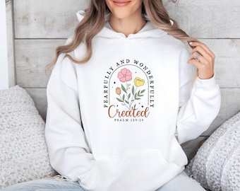 Psalm Hoodie, Bible Quotes Hoodie, Christian Hoodie, Religious Hoodie, Christian Quotes Gift, Cute Catholic Hoodie, Church Hoodie