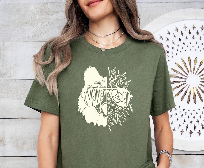 Mama Bear Tshirt, Mothers Day Shirt, Funny Mum Shirt, Mum Life T shirt, New Mommy Gift, Mum Birthday Gift, Mummy T shirt, Cute Mama T-shirt image 2